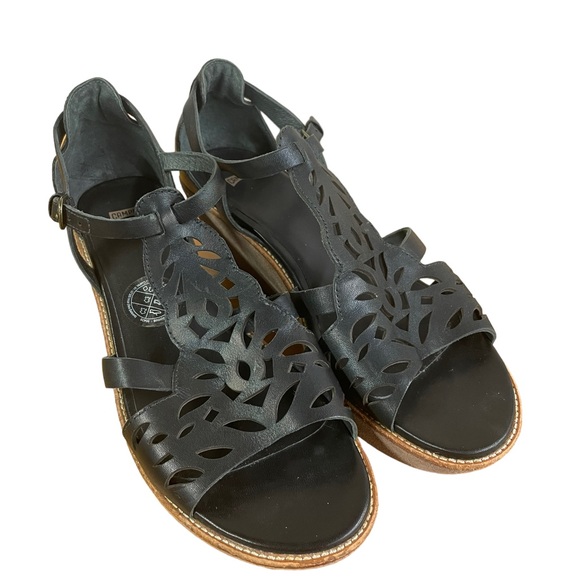 Camper Damas wedge platform sandals with cut out leather design 11 - Picture 2 of 16